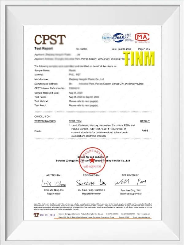 CPST test report